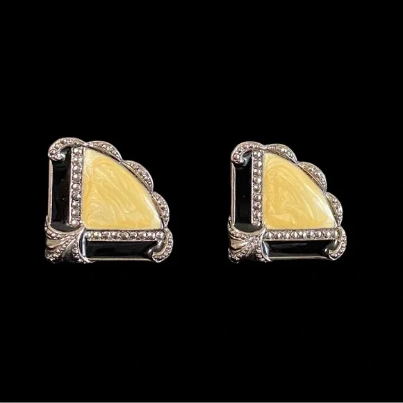 Art-Deco Style Stud Earrings - Picture 1 of 3